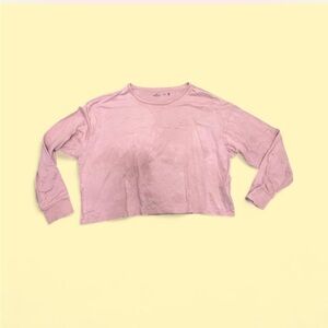✨ Hollister pink long sleeve crop top Size S✨